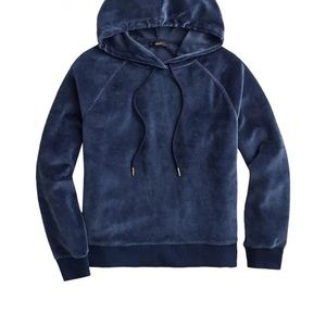 J Crew velour hoodie sweatshirt. XXS. Pristine. Worn once.